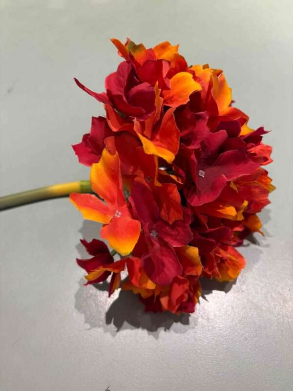 Flores Ortensias Naranjas artificiales - Imagen 2