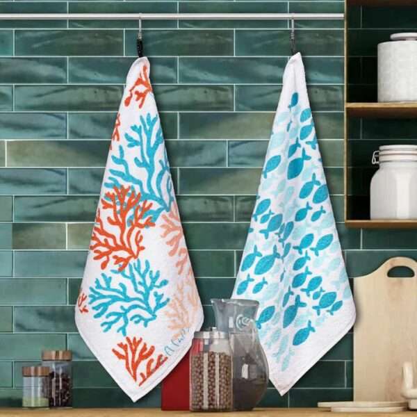 Paño de felpa estampados de coral - Imagen 2