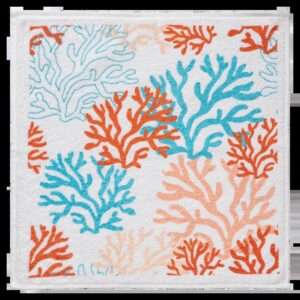 Paño de felpa estampados de coral