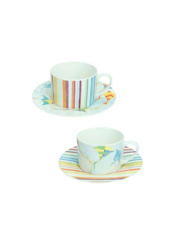 Set tazas loza 2 piezas